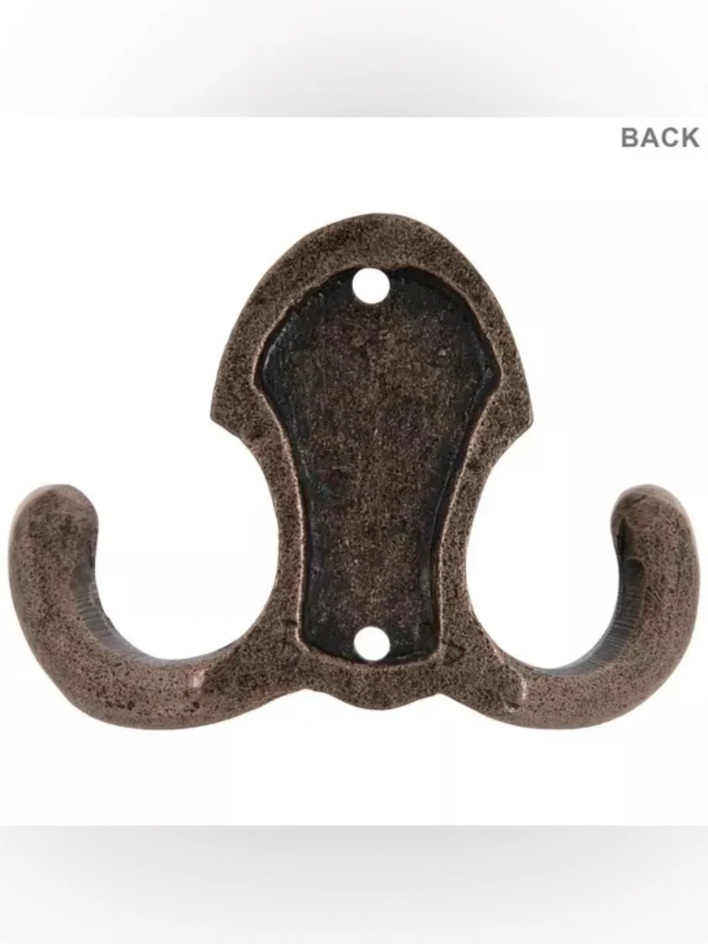 (3) Bronze Carved Flower Double Metal Wall Hook